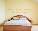 Wish Hope Dream Quotes Wall Decal Motivational Vinyl Art Stickers